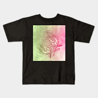 Pink and green wattle and kaleidoscope Kids T-Shirt